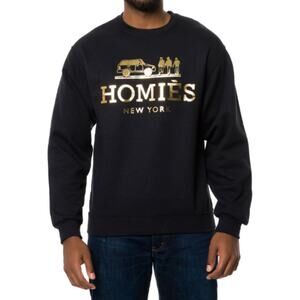 BLTEE Brian Lichtenberg Hommies South Central Sweatshirt XL Gold Black Top